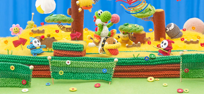Playing with Poochy in Yoshis Woolly World